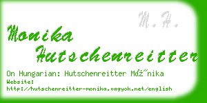 monika hutschenreitter business card